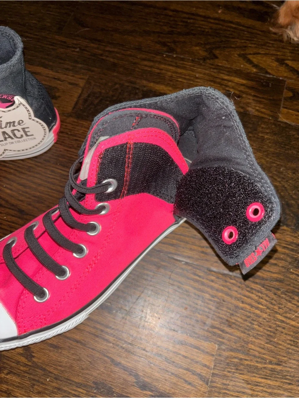 Converse Kids Pink and Black High-Top Sneakers